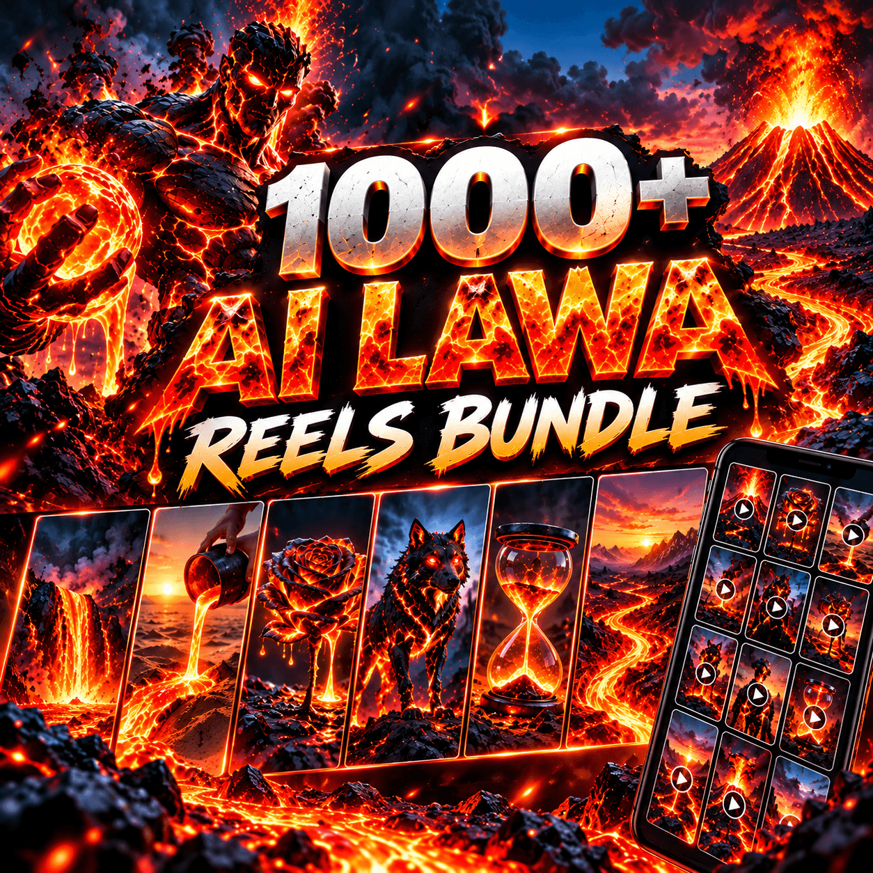 1000+ AI Lawa Reels Bundle 🔥 | HD Ready-to-Post Videos