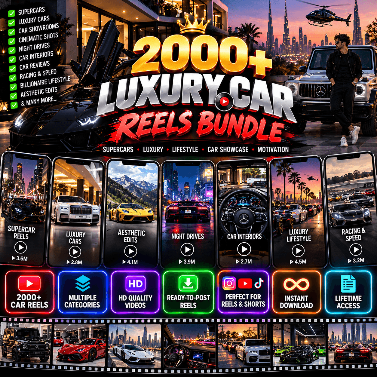 2000+ Luxury Car Reels Bundle product cover